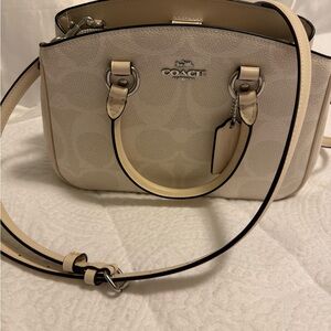 Coach Cream Leather Satchel